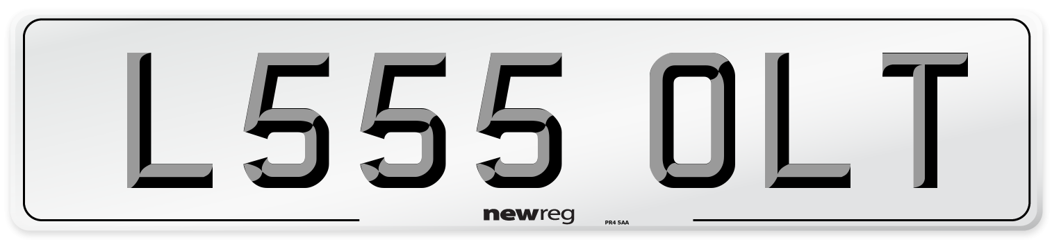 L555 OLT Number Plate from New Reg